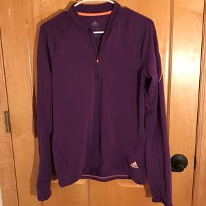 ➰Adidas purple quarter zip➰